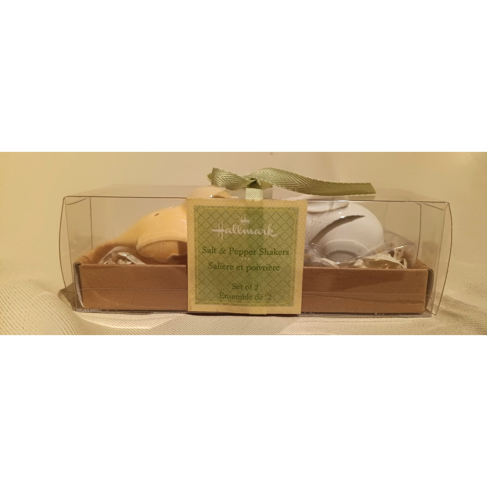NEW Hallmark Bunny & Chick Ceramic Salt & Pepper Shakers Boxed Easter Decor Gift